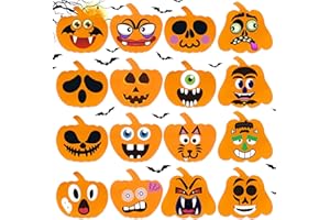 RMMD Halloween Craft Kit - Foam Pumpkins & Decorating Stickers for Kids & Adults