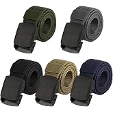QiXinGYL 5 Pcs Nylon Canvas Belts for Women Men Military Sports Belt Adjustable