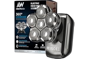 AXIOMWARRIOR Electric Head Shaver for Bald Men: Waterproof Cordless Electric Razor for Bald Head & Hair Shaving, Close Shave, Skin-Friendly, 360° Full Coverage & Effortless Control, Easy to Clean, Wet & Dry Use