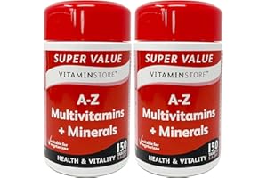 Vitamin Store A-Z Multivitamins & Minerals Food Supplement, 150 Tablets per Tub, Pack of 2 Tubs, 10 Months Supply