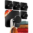 Deprik Portasciugamani + ganci adesivi 2 pezzi, portasciugamani da bagno senza trapano, set di accessori da bagno, in acciaio inox