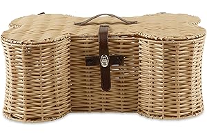 Bone Dry Cesta de juguete, polipropileno, mimbre de plástico beige, pequeña, 17.5 x 11 x 7.5 pulgadas