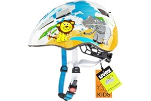 ‎UVEX uvex Kid 2 - Leichter Fahrradhelm für Kinder - individuelle Größenanpassung - erweiterbar mit LED-Licht
