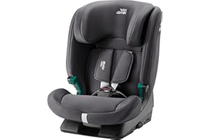 BRITAX RÖMER Seggiolino Auto EVOLVAFIX, con ISOFIX, bambini de 76-150 cm (i-Size), da 15 messi a 12 anni, Midnight Grey