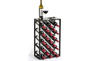 Mango Steam 23 Bouteille à Vins avec Plateau en Verre, Noir