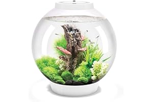 biOrb 72007 CLASSIC 30 LED weiß - dekoratives Aquarium Komplett-Set mit Filter-System, LED-Beleuchtung und Keramik-Kies aus widerstandsfähigem Acryl-Glas