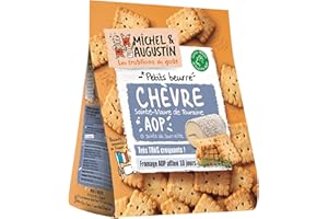 Michel et Augustin - Biscuits apéritifs au Chèvre AOP 100g - Lot de 12 sachets