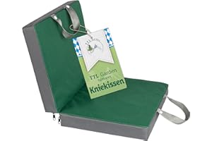 ‎TTL COMMERCE TTL Garden Kniekissen faltbar 60x34x5cm - 60cm extra breites & bequem weiches Kniekissen für Garten Gartenarbeit Arbeit in Haushalt Werkstatt Sitzkissen - ergonomischer Memory Schaumstoff grün-grau