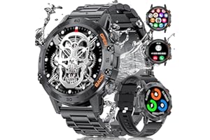 LIGE Smartwatch Uomo Chiamata e Assistente Vocale, 1,39" Orologio Smartwatch Militare con 2 Cinturini, 123 Modalità Sportive, 400mAh Orologio Smartwatch con SpO2/Cardiofrequenzimetro per Android iOS