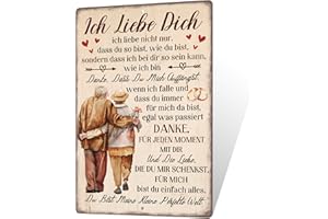 Putuo Decor Blechschild – Ich liebe dich – Romantische Liebesbotschaft Wanddeko für Paare