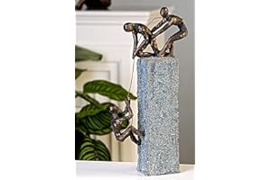 CASABLANCA MODERNES DESIGN Casablance Dekoracyjna rzeźba Assistance z Poly - figurka dekoracyjna zaufanie - brąz/ciemnoszary - wysokość 43 cm szerokość 18 cm