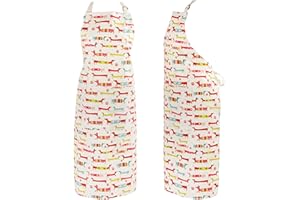 SPOTTED DOG GIFT COMPANY - Fartuch kuchenny - regulowany/kieszeń - pomysł na prezent dla kobiety/kucharki/przyjaciela zwierząt - wzory jamników