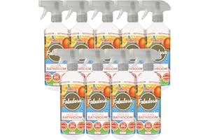 Fabulosa Multi Purpose Anti Bacterial Bathroom Cleaner Disinfectant Trigger Spray with Lasting Fragrance, 9 Pack, 500ml, Lime, Basil & Mandarin