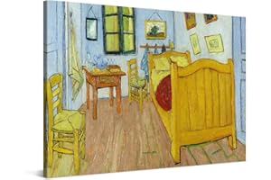 PICANOVA – Vincent Van Gogh Vincent's Bedroom 60x40cm – Cuadro Sobre Lienzo – Impresión En Lienzo Montado Sobre Marco De Madera (2cm) – Disponible En Varios Tamaños