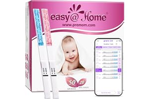 Easy@Home 50 Ovulation Test Strips and 20 Pregnancy Test Strips Kit - The Reliable Ovulation Predictor Kit (50 LH + 20 HCG)