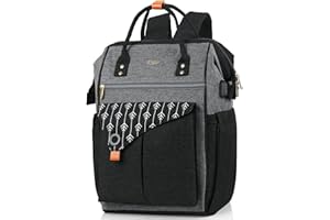 RJEU Sac à dos étanche pour femme, pour l'école, le travail ou les loisirs, avec compartiment pour ordinateur portable et poche anti-vol, idée cadeau pour maman et femme