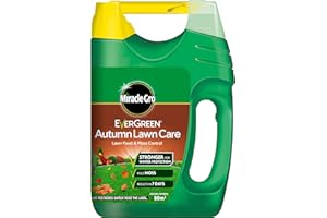 Miracle-Gro 121196 Autumn Lawn Care, Lawn Food & Moss Control Spreader, 80 m2, Natural