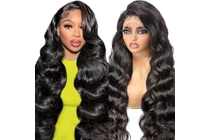 Beluck 250 Density Glueless Human Hair Wig For Black Women, 13x6 HD Lace Front Wigs Human Hair Pre Plucked Baby Hair, Body Wave Lace Front Wig Black Frontal Wigs Real Brazilian Human Hair 20 Inch
