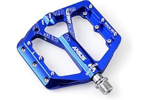 ANSJS Pedali per mountain bike, in alluminio, con cuscinetti a sfera industriali, 9/16 pollici, pedali per bici da corsa, piattaforma per e-bike, mountain bike, BMX, trekking