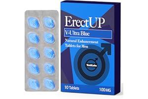 YUTI LABS YutiLabs - ErectUp V-Ultra Blue 10 Tablets for Men Natural Support for Enhanced Performance and Vitality. Strong Natural Blue Tablets