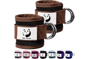 Slim Panda Sangle Cheville Musculation Poulie (rembourré) - Sangle Musculation et de Fitness sur Le Câble Machines - Ankel Straps