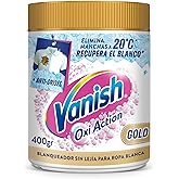 Vanish Oxi Action Multipoder - Quitamanchas multibeneficio, blanqueador y potenciador de lavado, para ropa blanca, en polvo, 