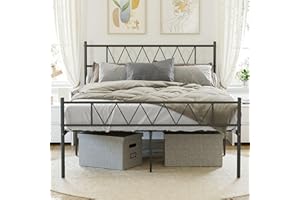 ‎BEXEVUE BEXEVUE Kleine Moderne Bettrahmen Metallbett – 140x200 cm Bettgestell aus Metall mit Lattenrost, Gästebett Robust Langlebig, Jugendbett Einfach zu Montieren, Schlafzimmer Wohnzimmer Zuhause, Mann Frau