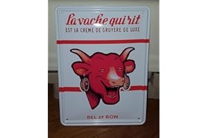Éditions Clouet 29391 - Petite Plaque métal 15x21 cm Vache Qui rit - Crème de gruyère de Luxe