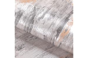 Livelynine Carta da Parati Vintage Carta Adesiva Effetto Cemento Pellicole Adesive per Mobili Scrivania Armadio Camera da Letto Tavolo Top Cucina Soggiorno Fantasia Grigio Adesivi Decorativi 40CMX2M