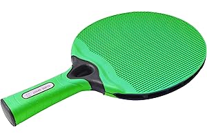 Sure Shot Matthew Syed Outdoor Table Tennis Bat – Weatherproof Thermo-Plastic Ping Pong bat with Flared Grip for Superior Control, Spin & Comfort | Endorsed by Champion | Green