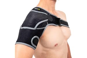 BraceUP Attelle Épaule Réglable – Épaulière Médicale pour Tendinite, Douleur, Maintien et Récupération, avec Poche pour Glace, Homme & Femme