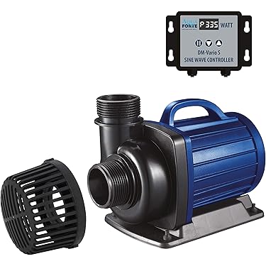 EXLECO Vijverpomp voor buiten met filter en fonteinset, 2450 l/u, 50 W