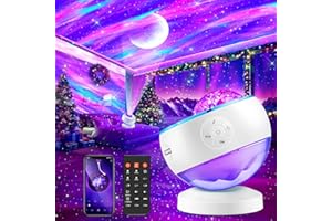 One Fire Galaxy Projector Star Projector Gifts for Girls Boys Women, 16 ​Colour Moon Galaxy Light Christmas Gifts, 15 White Noise Machine | Bluetooth Northern Lights, Remote Sensory Lights