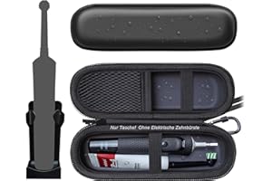 Woollo Estuche compatible con Oral B/Vitality Pro/Sonicare Cepillo de dientes eléctrico/Electric Toothbrush bolsa portátil dura estuche de viaje para cepillo de dientes eléctrico, negro, negro, Caja