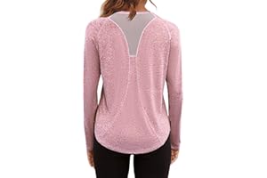 Gyabnw Women Activewear Gym Tops Ladies Workout Shirt Long Sleeve Running Clothes Yoga Sports Tshirt