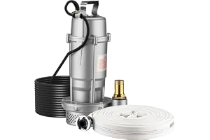 Smutsvattenpump 370 W dränkbar pump med 1 500 l/h flödeshastighet inkl. 20 m slangpump