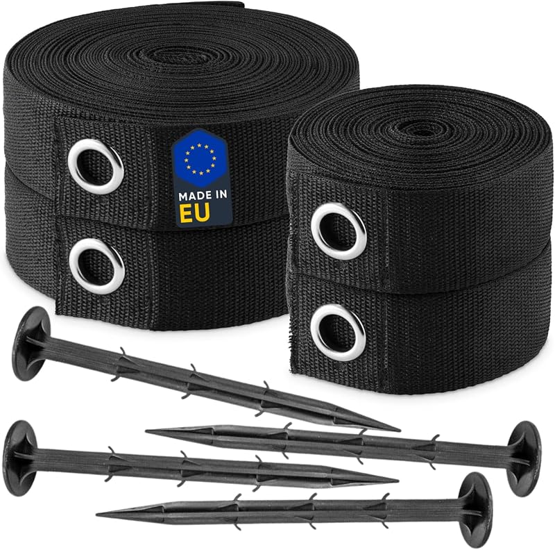 Clever Leon Kit da Rete da Badminton - Tennis - Pallavolo da Spiaggia - 6,5 x 0,75 m - Linee Campo 6x12 - Kit di Fissaggio - Parent