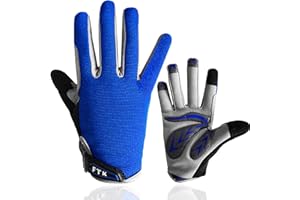 FINGER TEN Children’s Cycling Gloves, Unisex for Ages 2-11, Pair of Touchscreen Cycling / Skate / Sports Gloves, Spring / Summer, All Weather, Gel Padded, Non-Slip, Breathable
