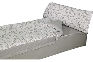 Montse Interiors, S.L. Saco nórdico Cuna o maxicuna + Relleno (Cama de Maxi Cuna de 70x140, Moon Gris)