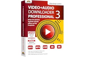 MARKT + TECHNIK Video und Audio Downloader PRO 3 für YouTube, ARD, ZDF Mediatheken Filme und Musik direkt als MP3 oder MP4 speichern - Lebenslange Laufzeit für Windows 11, 10