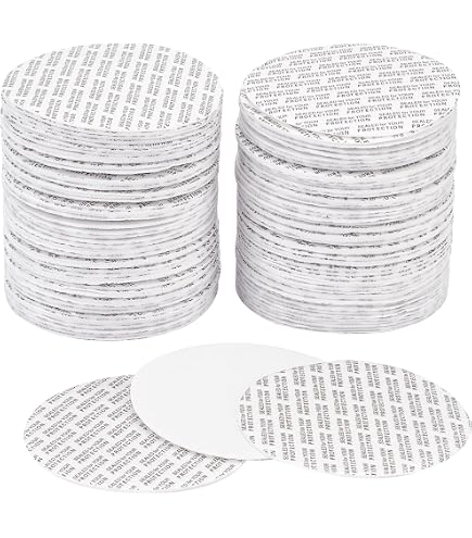 PATIKIL 21mm Foam Lid Liners — 100Pc Pressure Sensitive Seals For Bottle Caps, White/Red, PS Foam Dust & Moisture Barrier - View #9