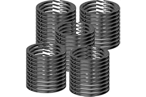 Ruesious 30pcs Anillo de Llavero 25mm,Llaveros de hierro,Gama de colgantes de metal,Planos y negro para el llavero