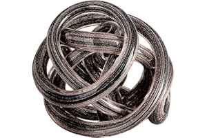 Torre & Tagus Orbit Glaskugel, 11,4 cm Durchmesser, Gold-Metallic-Schwarz