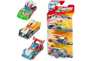 T-RACERS Mix ´N Race 3 Pack – Pack de 3 Coches coleccionables. Coches Desmontables por Dos Partes y con Piezas Intercambiables. Pack 11/12