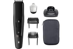 Philips Barbero Serie 5000 BT5515/15 - Recortadora de barba con 40 posiciones de longitud, resistente al agua y cuchillas metálicas autoafilables