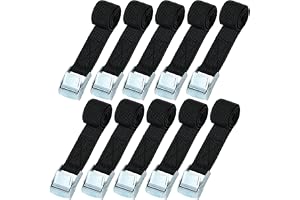 URAQT Surrrem, 10 st 0,5 m x 2 cm Fästsats med klämremsspänne, för motorcykel, bil, cykelställ, dragkraft: 200 kg/styck