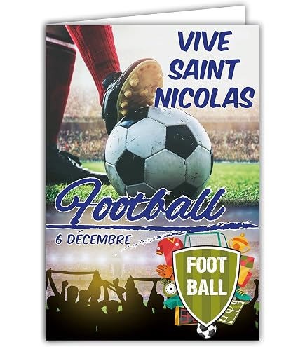 Carte Saint Nicolas Basketball - Illustration Jeune Basketteur - Format 12x17 Cm Avec Enveloppe - Fabriquée En France - 5