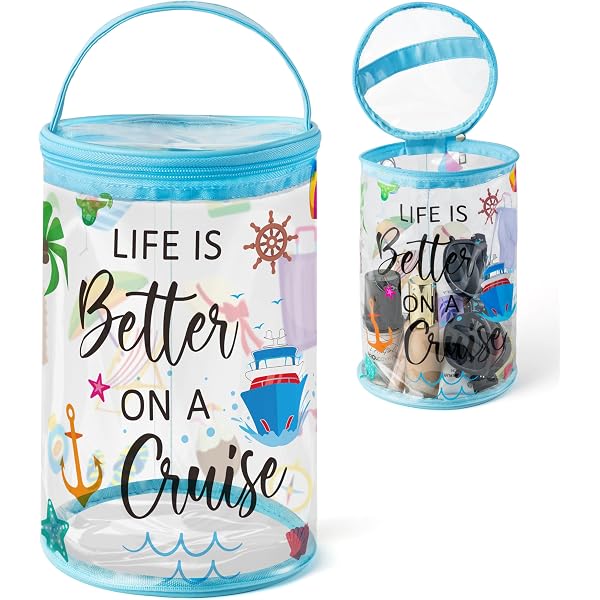 LEVLO Kosmetiktasche „Let's Cruise“ – Aus Baumwoll-Leinen, 23x17 Cm, Perfekt Für Reisen