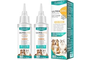 Smddx Dog Ear Drops,(50mlx2) Dog Ear Drops for Infection Antibiotics,Ear Cleaner for Dogs Provides Relief for Yeast Infection, Itching and Odours-First Aid Antiseptic for Puppy,Cats and Dogs
