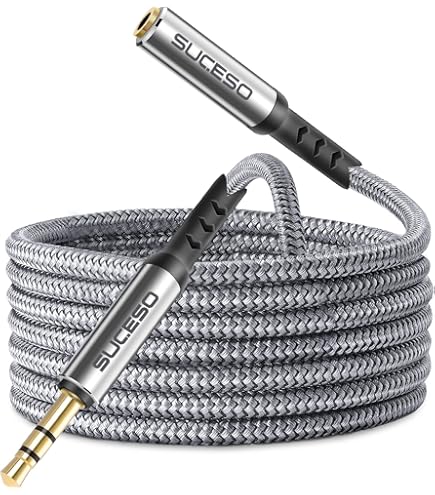 VENTION Cavo Prolunga Jack 3.5 Mm Maschio-Femmina 1.5m - Niente Più Grovigli Con Il Cavo Intrecciato